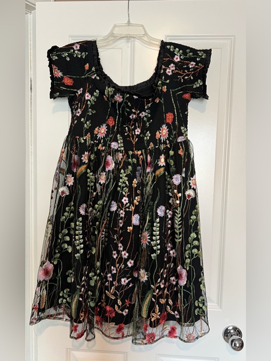Torrid Dresses & Skirts - Women’s Black Floral Embroidered Sheer Dress